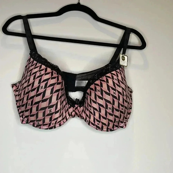 Adrienne Vittadini Pink and Black Bra - Picture 2 of 6